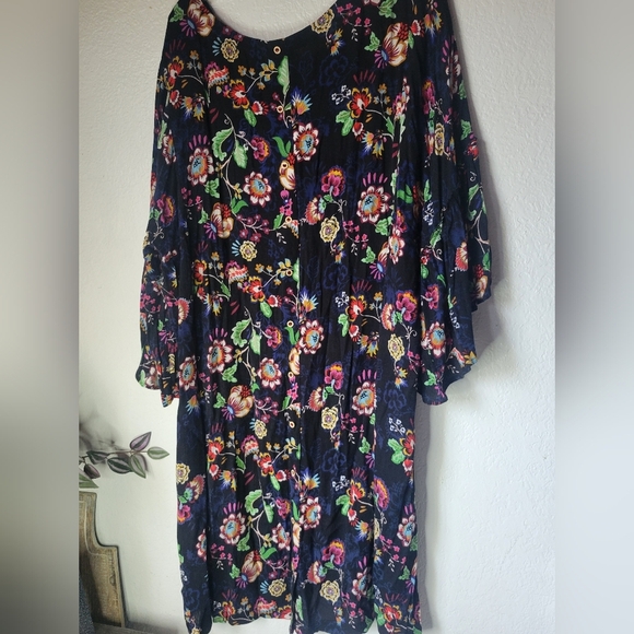 Democracy Multicolor Floral Dress Size 1X - Picture 1 of 9